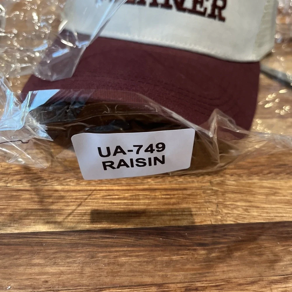 Could Be Meaner Trucker Hat Cream Burgundy Two Tone Baseball Cap